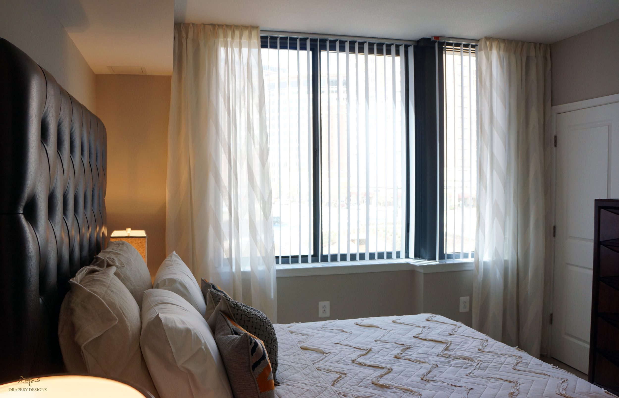 Ceiling Mounted Bedroom Sheer Panels