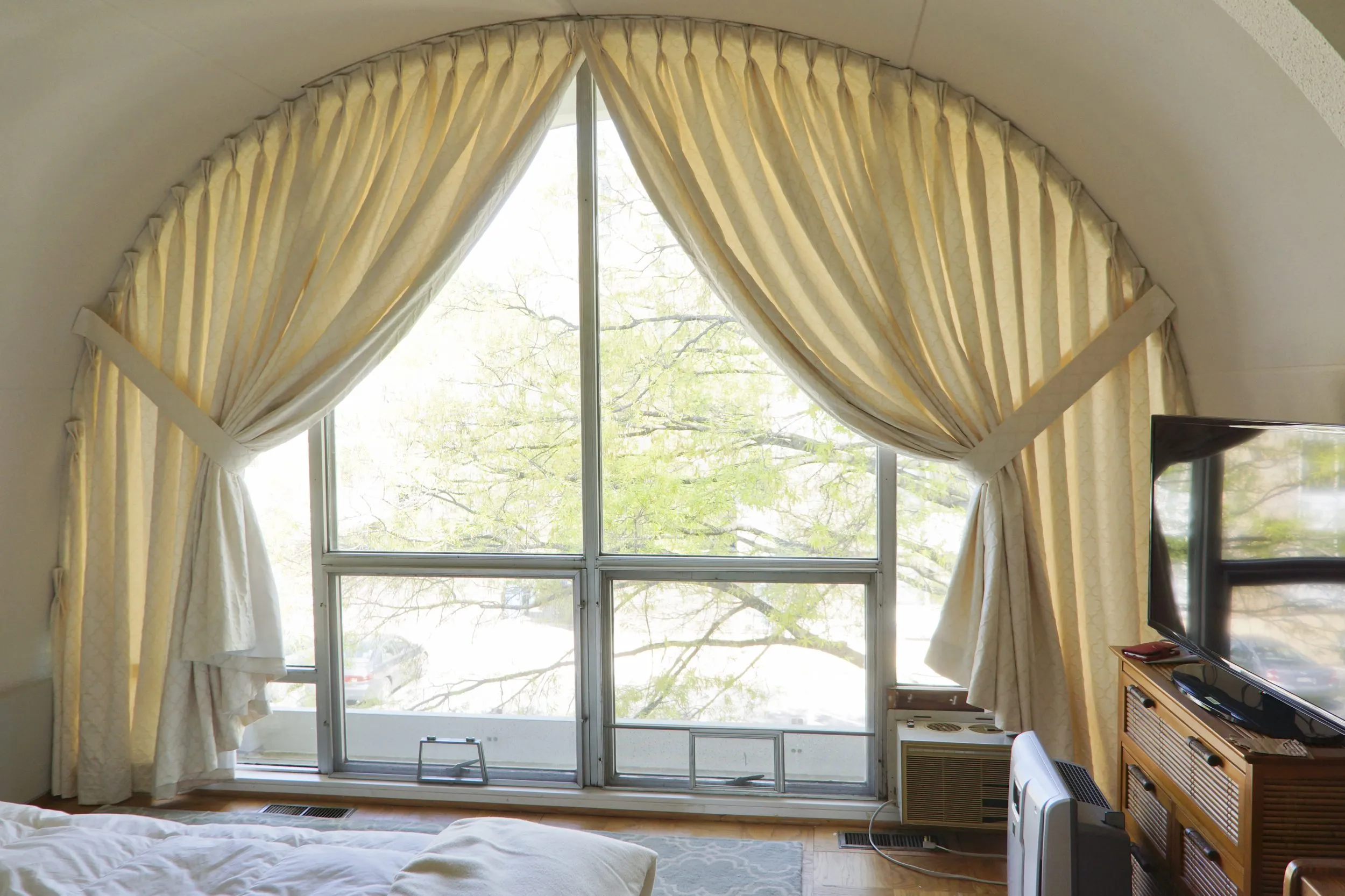 Custom arch window panels