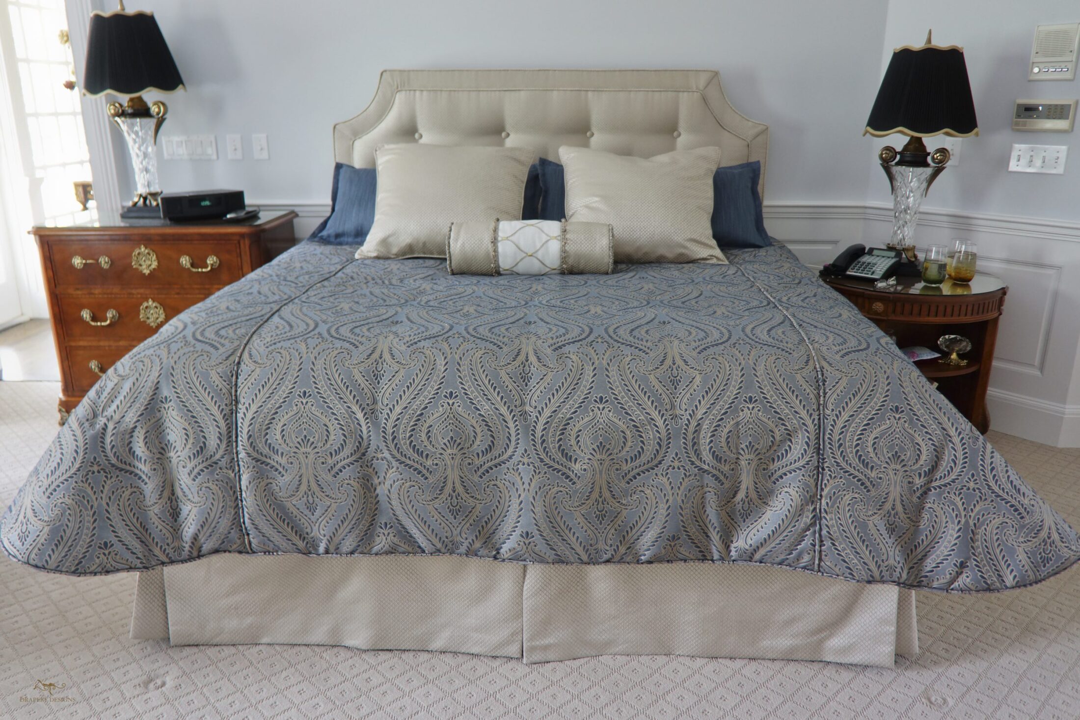 Custom Bedding with Headboard