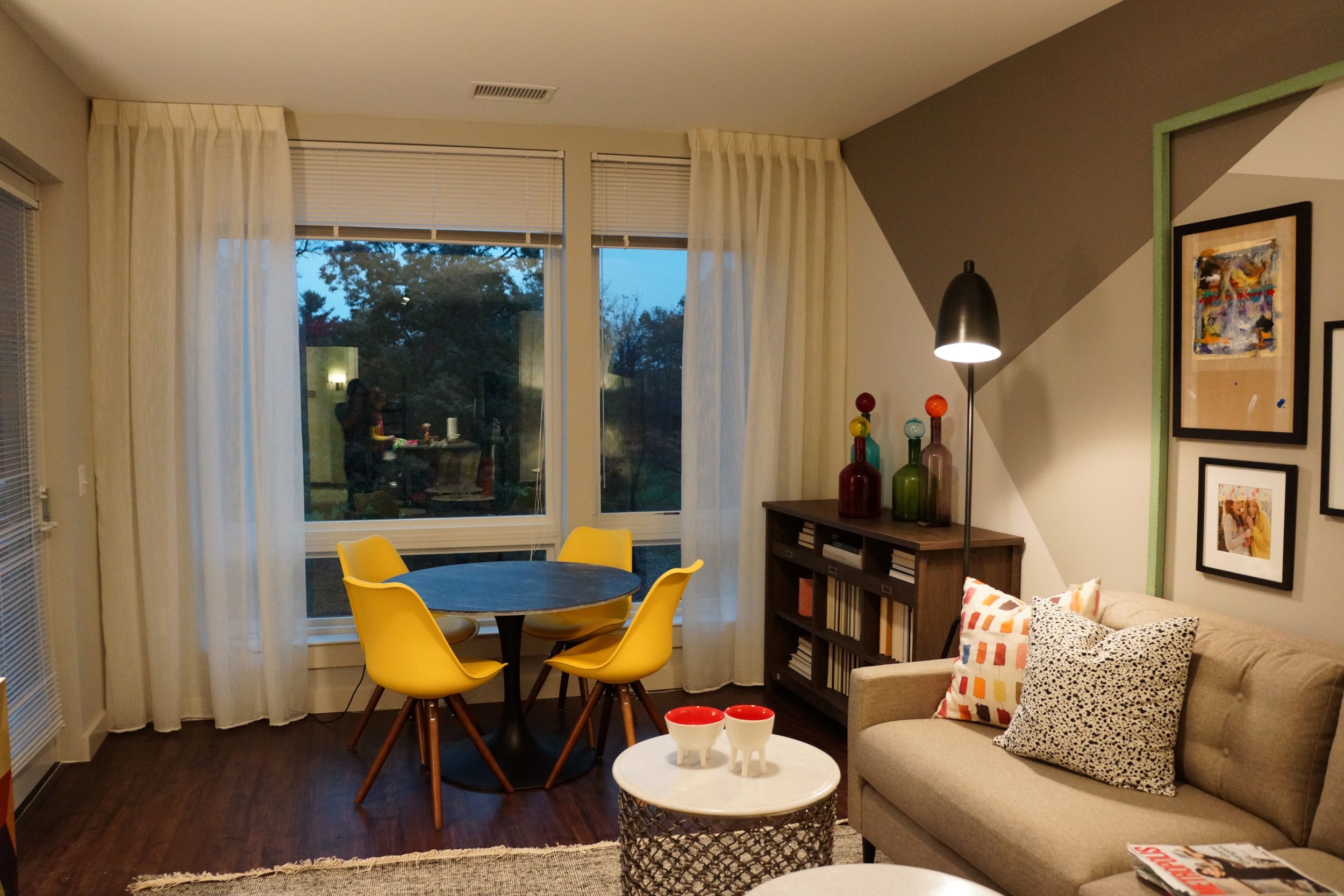Ceiling Mounted Pinch Pleated Sheer Panels