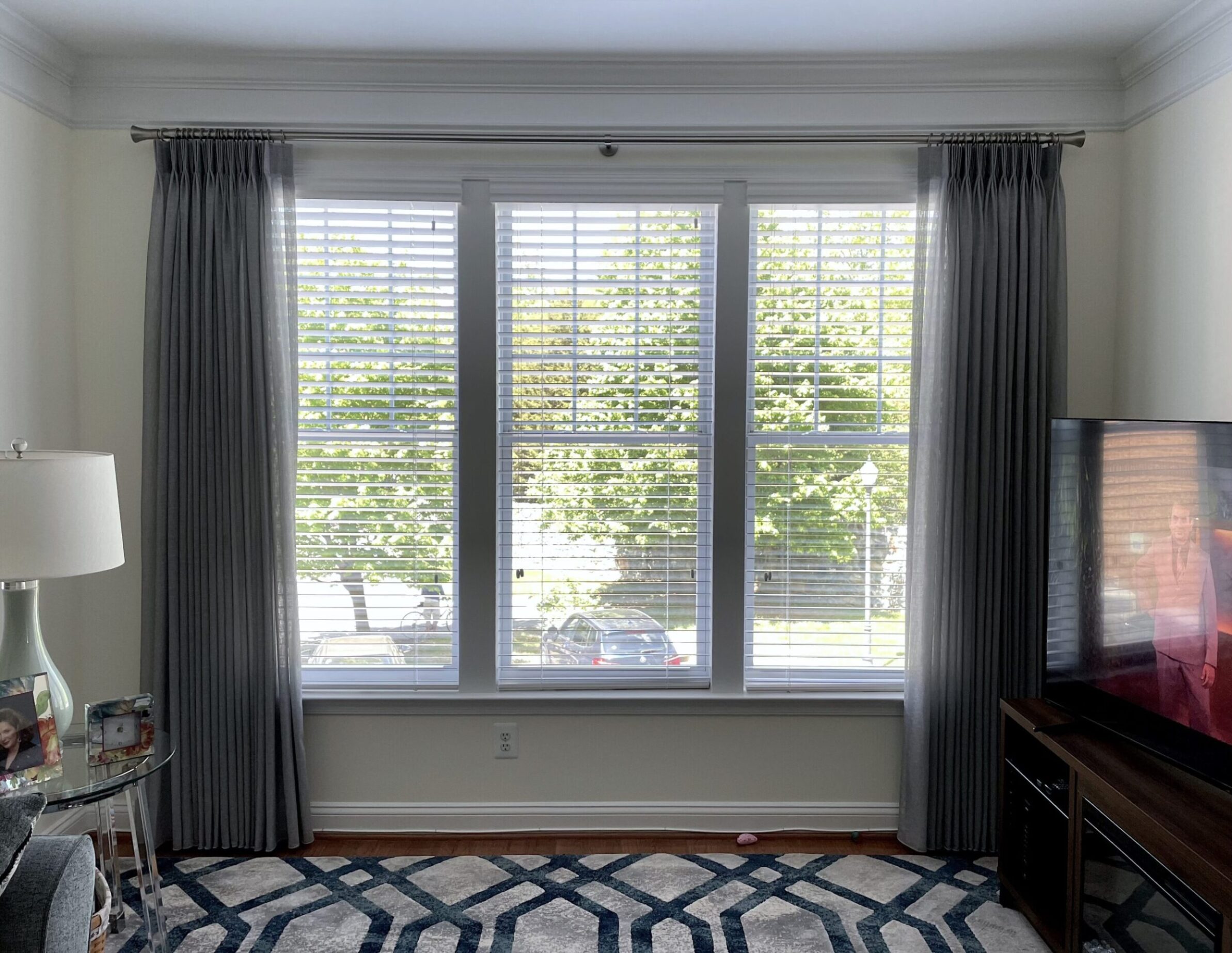 Pinch Pleated Living Room Sheer Panels