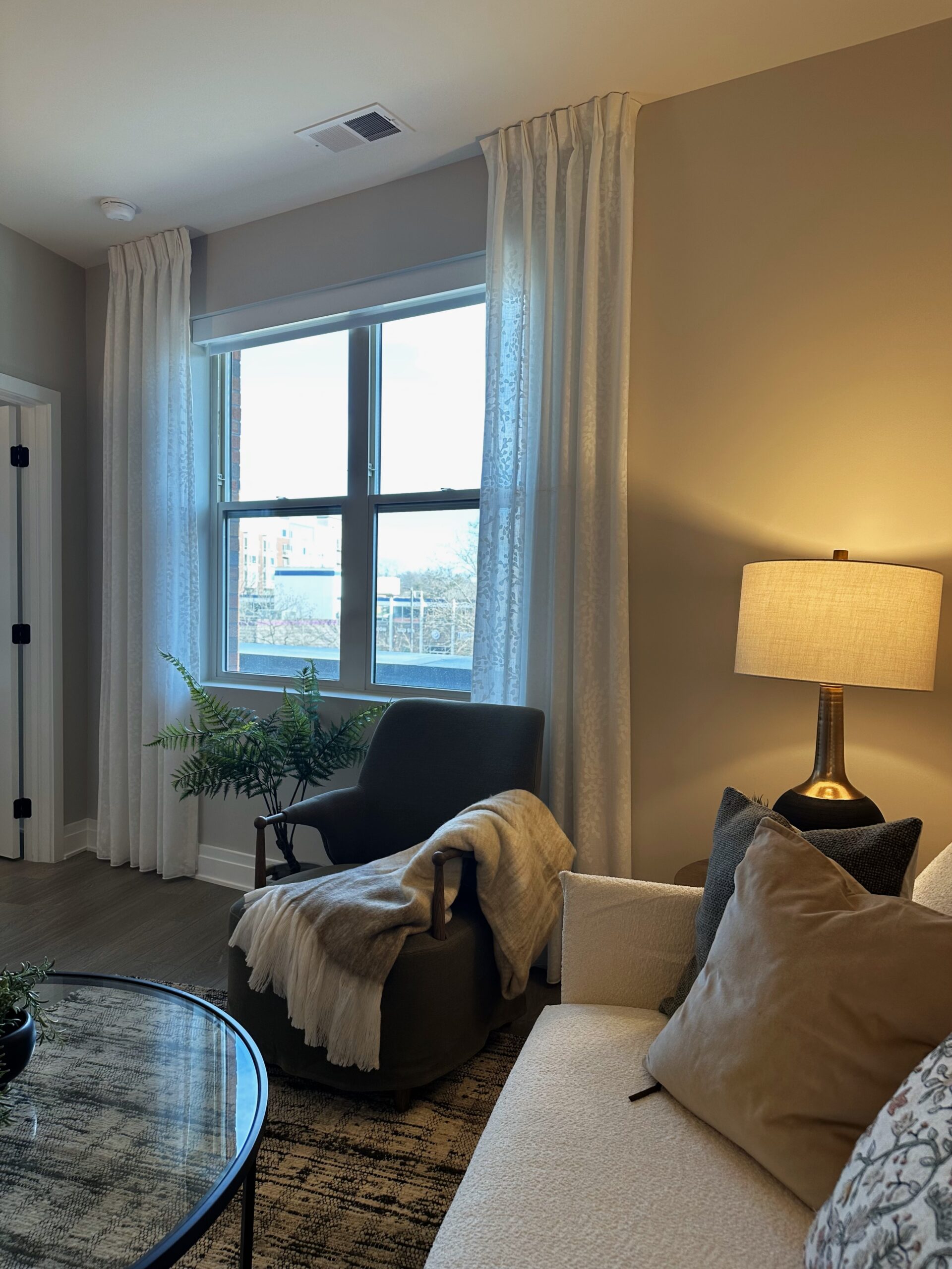 Pinch Pleated Living Room Sheer Panels