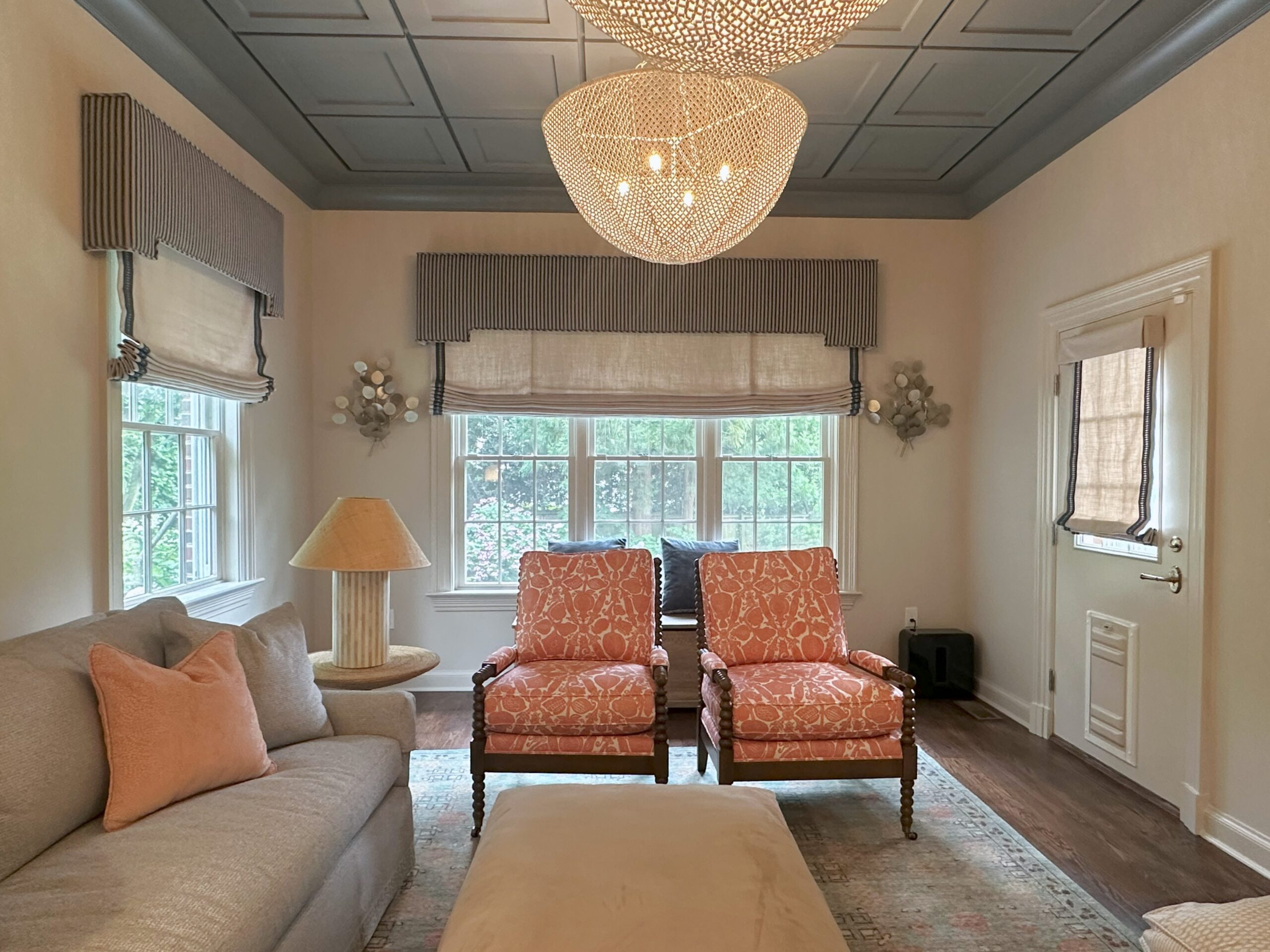 Living Room Roman Shades