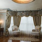 Pinch pleated panels with decorative swags 04