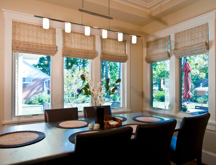 Lined roman shades for modern homes
