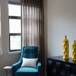 Ceiling mounted sheer panels for a model room in Washington DC