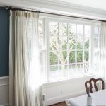 Off white curtains in Dining Room