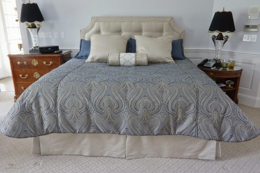 Custom bedding with headboard 02
