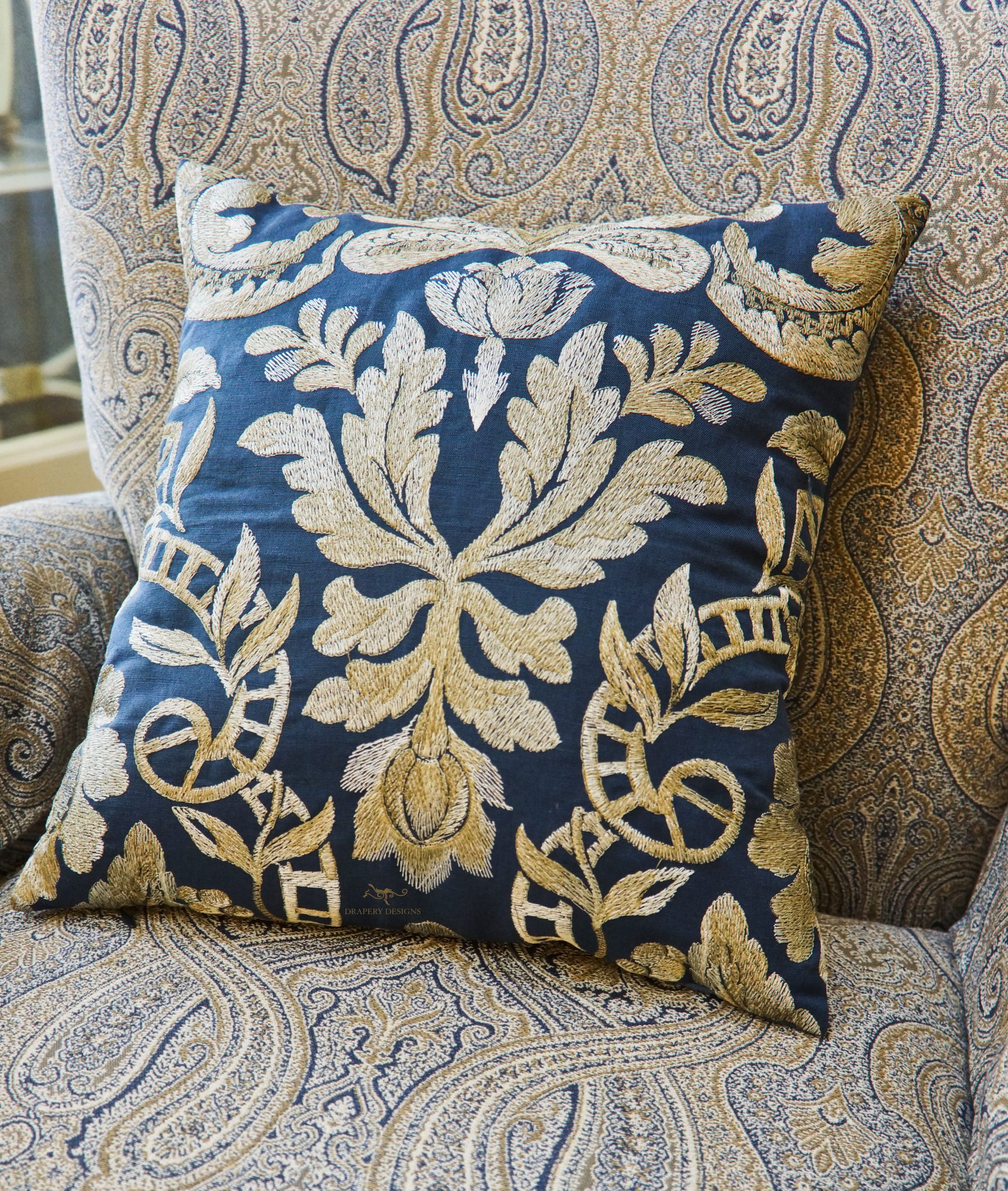 Accent pillow from left over fabric