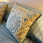 Turquoise pillows with accent Trim